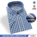 Stylish men t-shirts cheap fancy plaid fabric korean men t-shirt